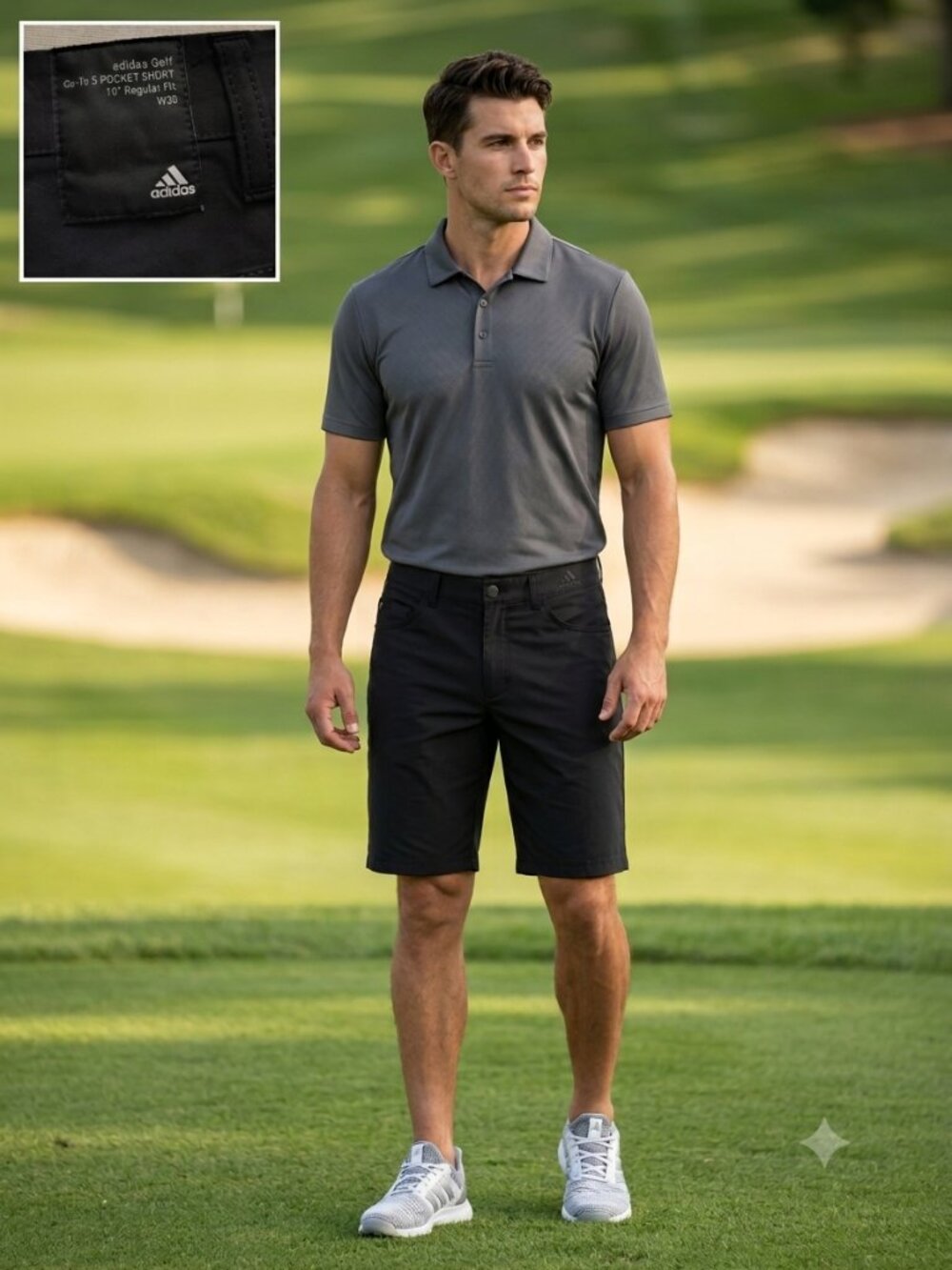 adidas Golf Go-To 5-Pocket Shorts Black 10" Inseam W30